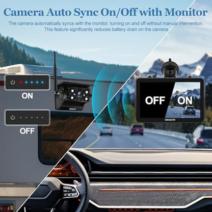 VK7 Magnetic Solar Wireless Backup Camera