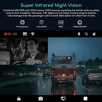 D30S 4K Dash Cam with GPS Wi