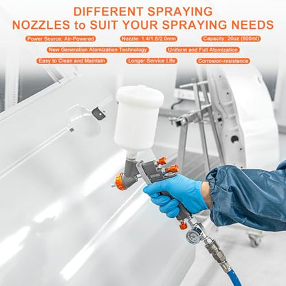 HVLP Air Spray Paint Gun Kit 1.4