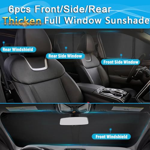 6pcs Thicken Sun Shades for Toyota Camry 2018 (6 Count)