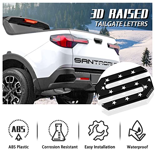 Tailgate Inserts Letters Compatible for 2022 2023 2024 2025 Santa Cruz 3D Raised & Strong Adhesive Decals Letters Rear Emblem Decal Sticker Compatible for Santa Cruz Accessories