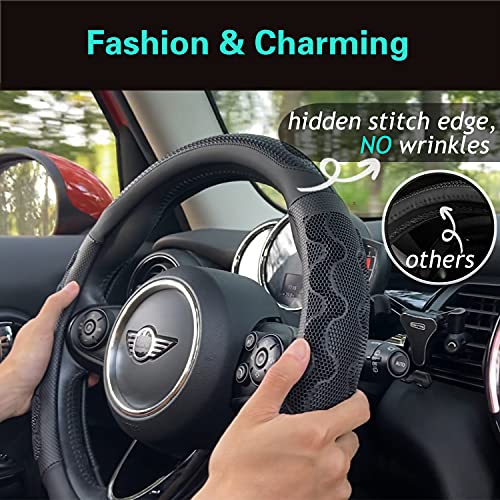 Small Size 14In Round Steering Wheel Cover Great Grip