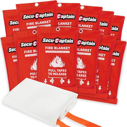 Emergency Fire Blanket for Home and Kitchen (12 Count)