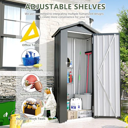 2.5x1.4 FT Outdoor Storage Shed