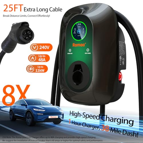 Level 2 EV Charger 48 Amp Hardwired J1772 Wall