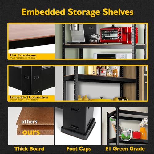 39.4" W x 15.75" D x 59" H Metal Shelving Unit Dual Color