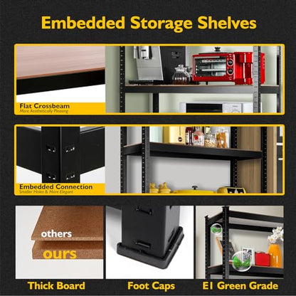 39.4" W x 15.75" D x 59" H Metal Shelving Unit Dual Color