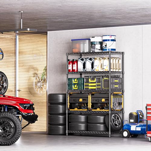 5 Tier Heavy Duty Metal Storage Shelving Unit (5 Count)