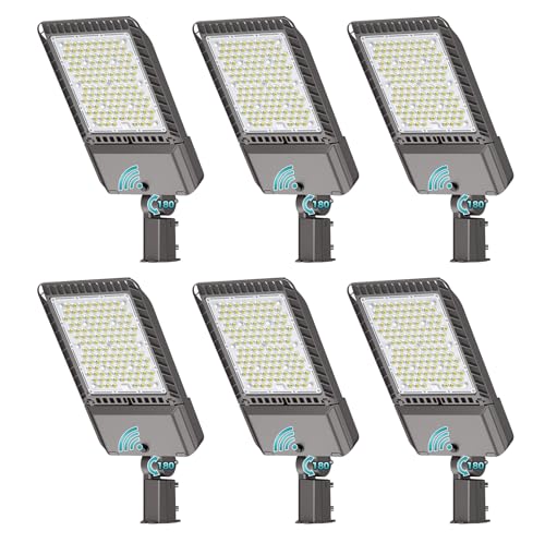 180W Parking Lot Light 32400LM LED Street Lights Outdoor 6Pack
