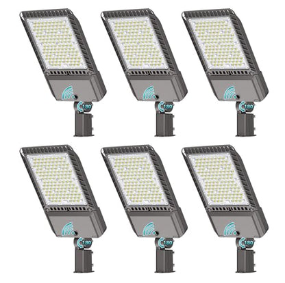 180W Parking Lot Light 32400LM LED Street Lights Outdoor 6Pack