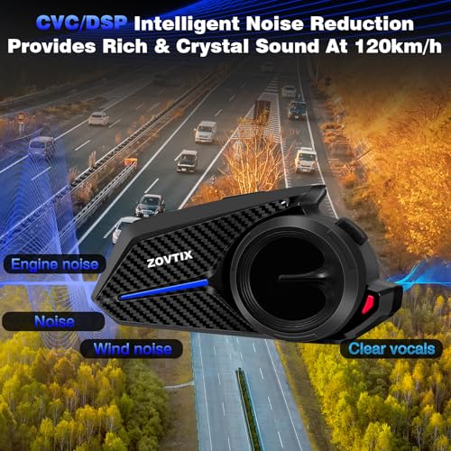 Motorcycle Helmet Headset 8 Riders Communication System X8 Intercom with Music Sharing