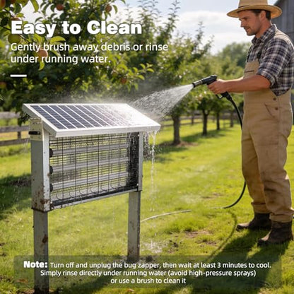 Heavy Duty Large Solar Bug Zapper Outdoor for 1