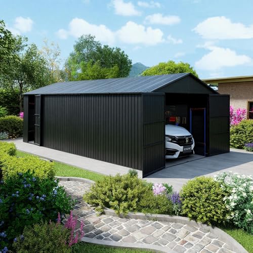 Domi 12'x25' Outdoor Metal Garage Shed