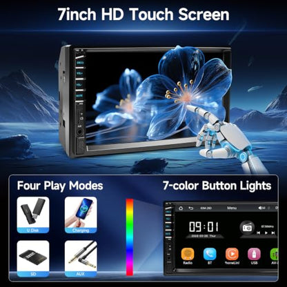 Double Din Car Stereo with Apple Carplay&Android Auto
