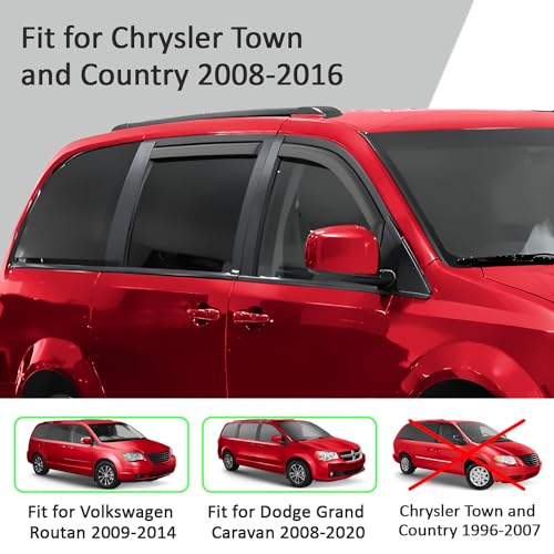 in Channel Extra Durable Rain Guards for Chrysler Town and Country 2008 (4 Count)