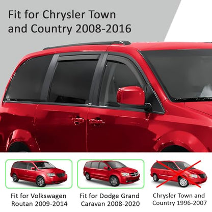 in Channel Extra Durable Rain Guards for Chrysler Town and Country 2008 (4 Count)