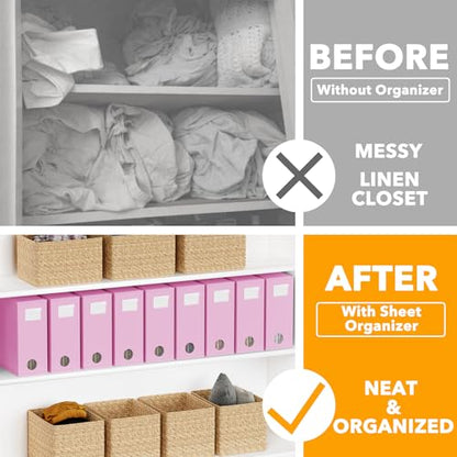 9 Pack Bed Sheet Organizers and Storage (9 Count)