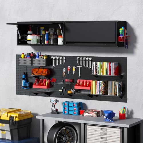 Metal Garage Wall Cabinet with Doors Side with Holes