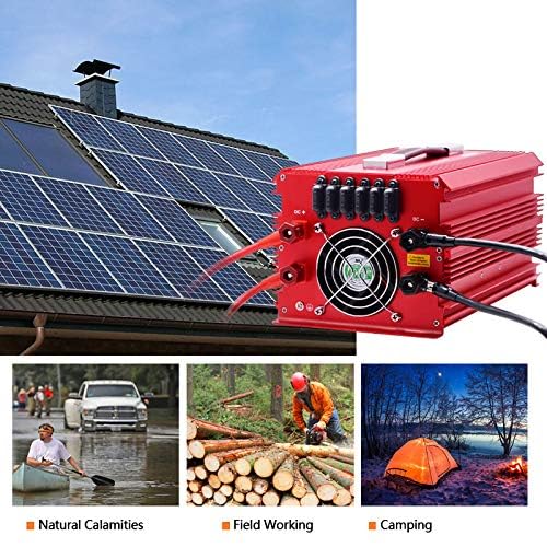 2000W Power Inverter 3 AC Outlets DC 12V to 110V AC Car Power Inverter for Camping Outdoor Power Supply ETL Listed
