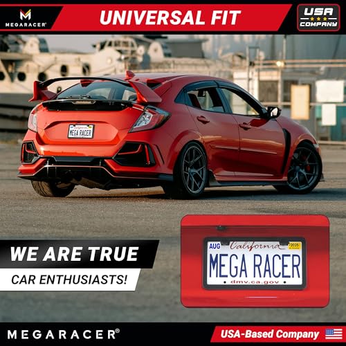 Powder Coated Matte Black Thin License Plate Frame
