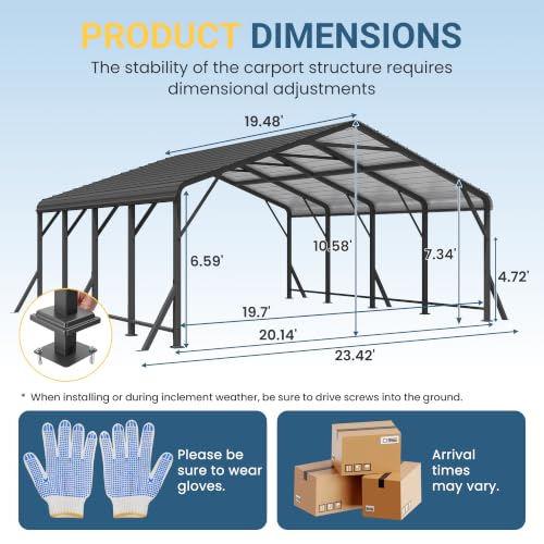 20'x20' Metal Carport