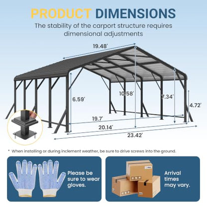 20'x20' Metal Carport