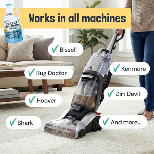 Carpet Cleaner Shampoo Solution for Machines (32 Fl Oz)