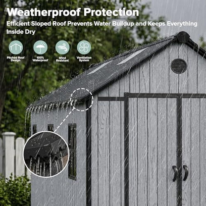 Outdoor Storage Shed 8x12 FT with Floor