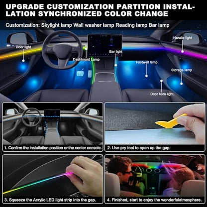 Dreamcolor Acrylic Interior Car LED Strip Light
