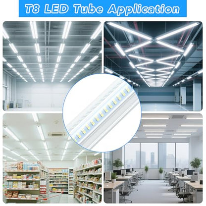 8FT LED Shop Light T8 120W 19200LM 6000K (10 Count)