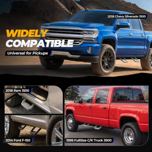 1 Inch Universal Side Step with Mounting Brackets (2 Count)