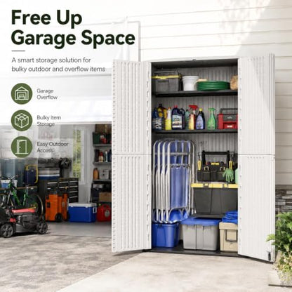53 Cu.Ft Tall Outdoor Storage Shed with Reinforced Floor