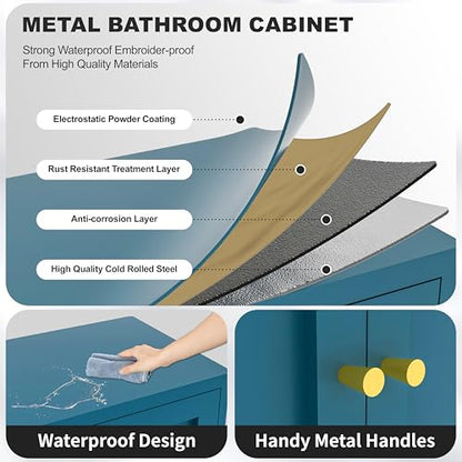 Metal Bathroom Storage Cabinet