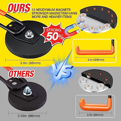 2Pcs Large Strong Magnetic Hooks for Hanging Heavy Duty (2 Count)