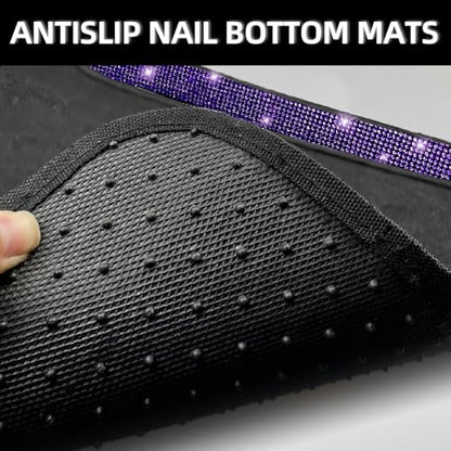 Purple Violet Bling Car Floor Mats Full Set