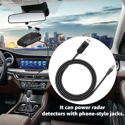 USB to RJ11 Radar Detector Cord for Escort Uniden Beltronics Cobra Whistler