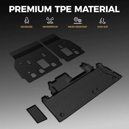 Cargo Mat for 2021-2025 Toyota Sienna, Full Coverage All Weather TPE Trunk Mat Cargo Liner for Sienna Accessories (Not for 25 Platinum Edition)