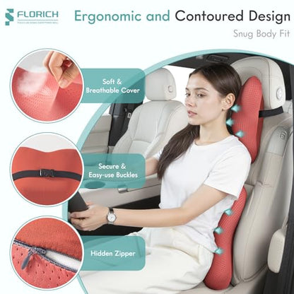 Car Lumbar Support Pillow and Neck Headrest Pillow for Office Chair