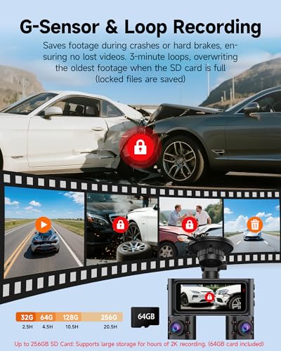 4 Channel Dash Cam Front and Rear Inside