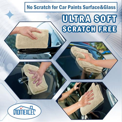 Professional Large Microfiber Car Drying Towels 2 Pack (2 Count)