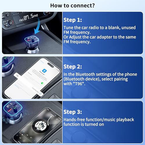 Bluetooth 5.3 FM Transmitter Car Adapter