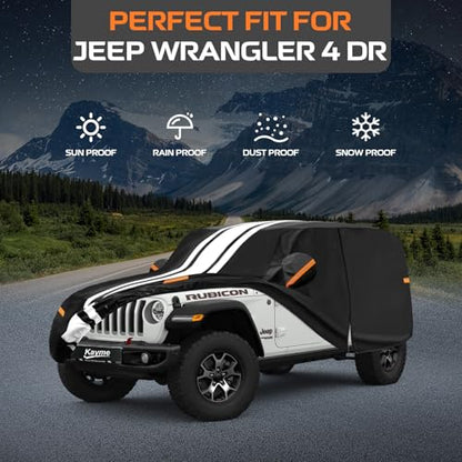 Jeep Wrangler 4 Door JK JL Car Cover Waterproof All Weather