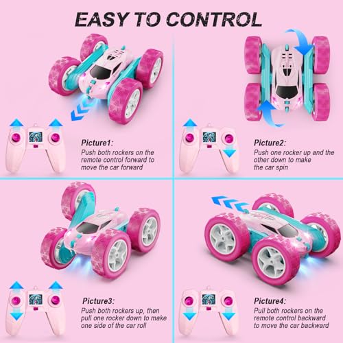 RC Cars Pink Remote Control Car for Girls