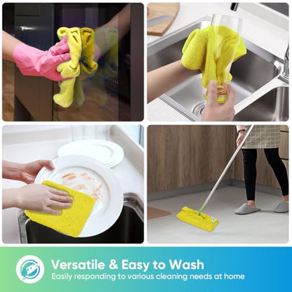 Yellow Microfiber Cleaning Cloth (12 Count)