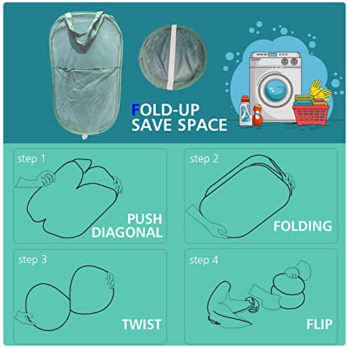 Sturdy Mesh Laundry Hamper Basket Bag