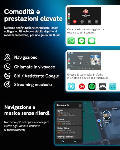 Wireless CarPlay Adapter for iPhone & Android 2026 Upgrade Ultra Mini 2 in1 Wired Android Auto to Wireless