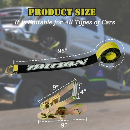 4 Pack Car Tie Down Straps for Trailers (4 Count)