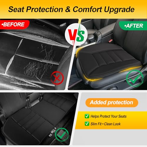 3 Piece Memory Foam Car Seat Cushion Set for Driving Comfort (3 Count)