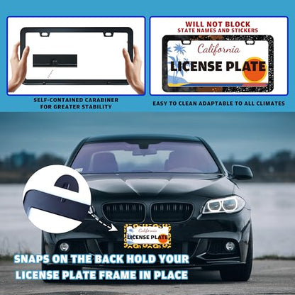 Sunflowers Flowers License Plate Frame Stainless Steel 6.3 X 12.2 Inch