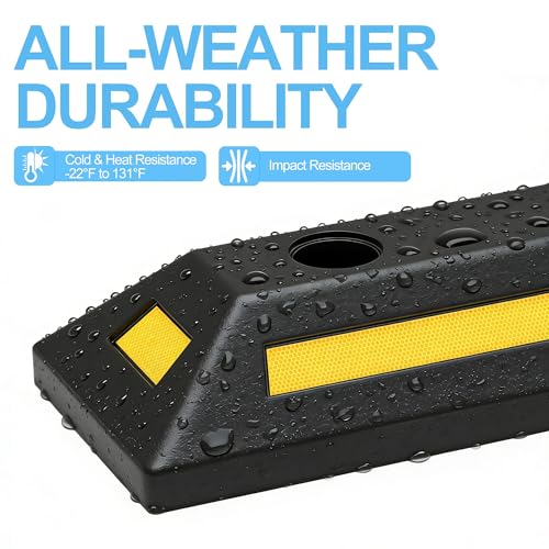 2PCS Rubber Parking Guide Tire Blocks